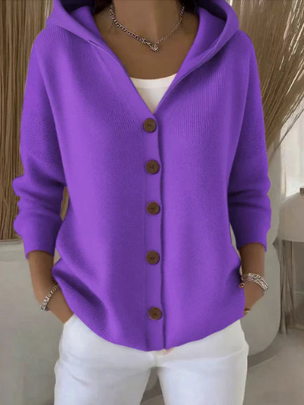 Women Cotton Plain Long Sleeve Comfy Casual