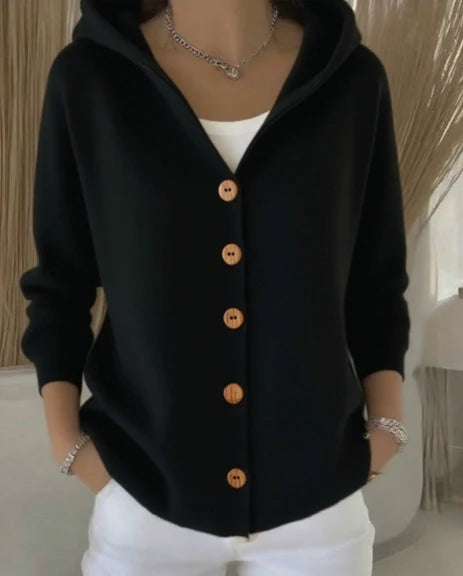 Women Cotton Plain Long Sleeve Comfy Casual