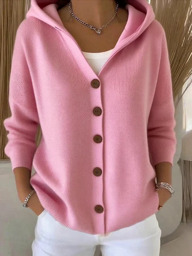 Women Cotton Plain Long Sleeve Comfy Casual