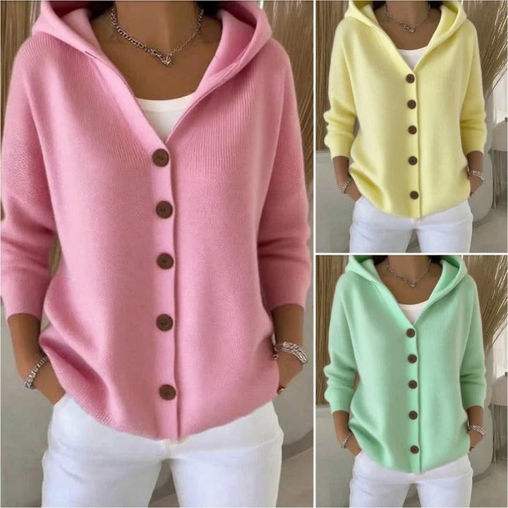 Women Cotton Plain Long Sleeve Comfy Casual
